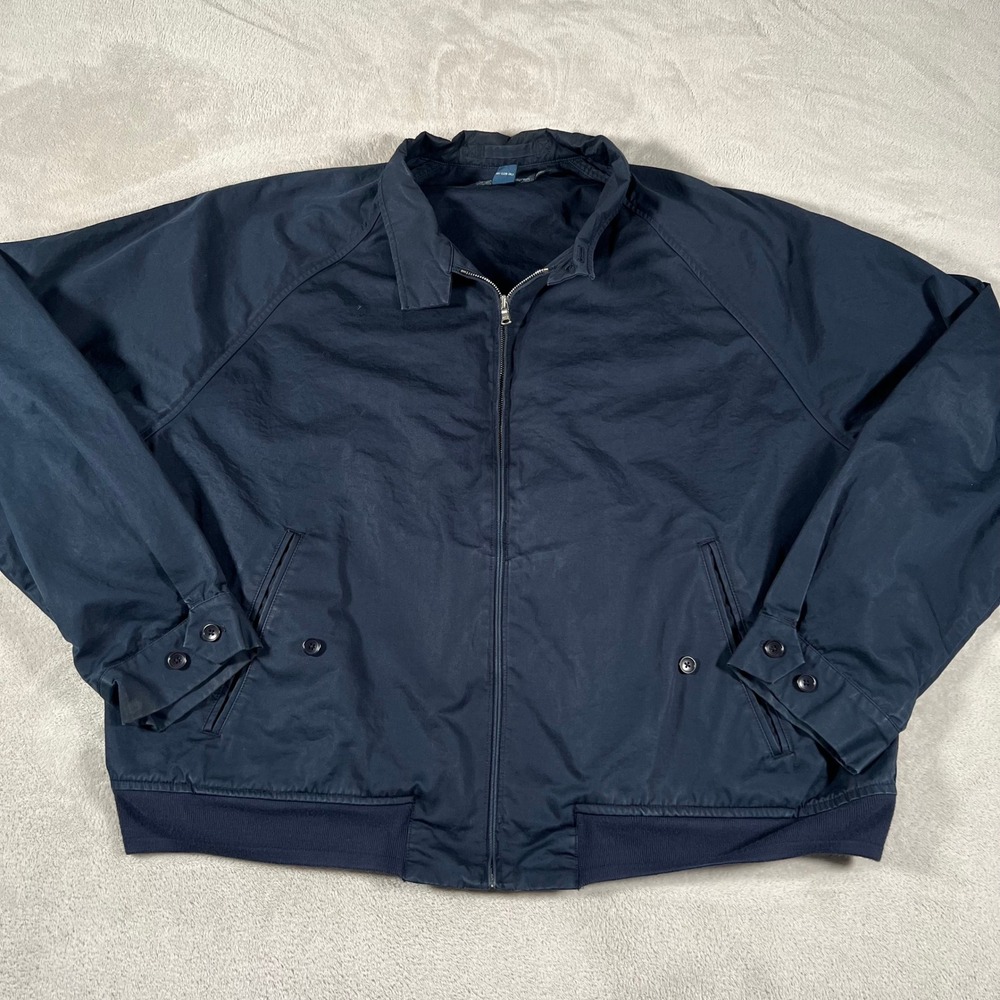 Polo Ralph Lauren Harrington Jacket Men's XXL Navy Blue Cotton Full Zip Bomber